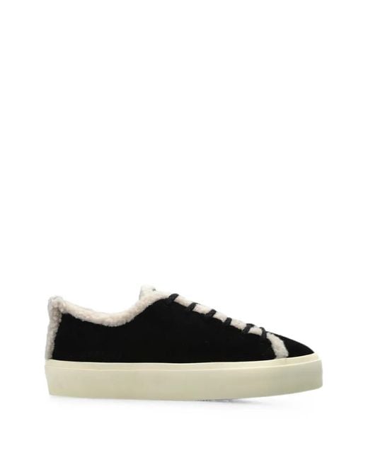 Inuikii Black Shearling Low Sneakers