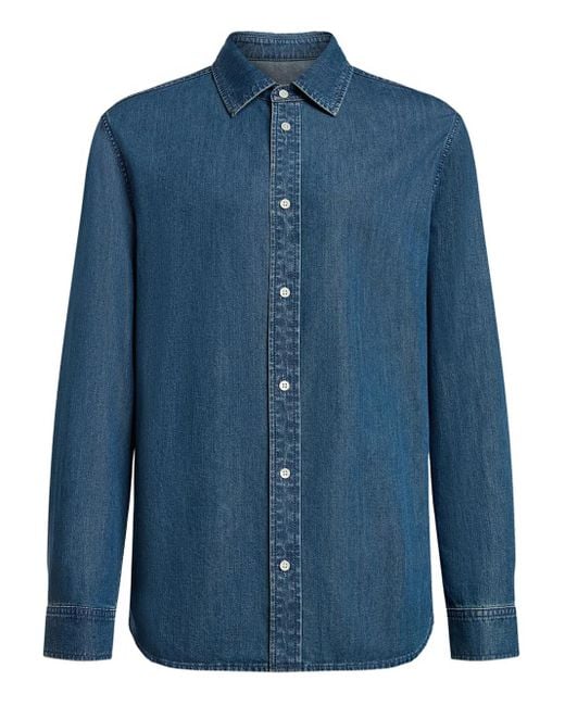 12 STOREEZ Blue Buttoned Denim Shirt for men