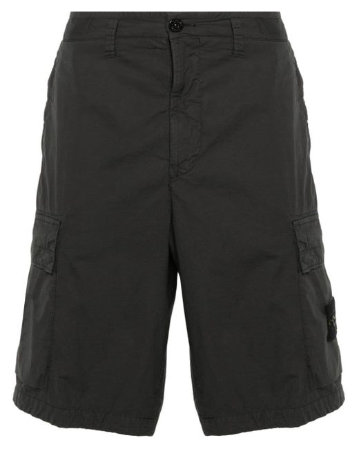 Stone Island Shorts mit Kompass-Patch in Gray für Herren