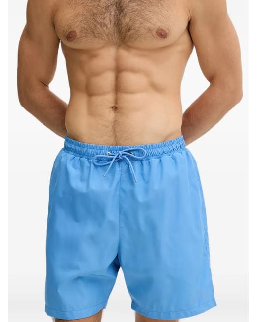 Paul & Shark Blue Portofino Drawstring Swim Shorts for men