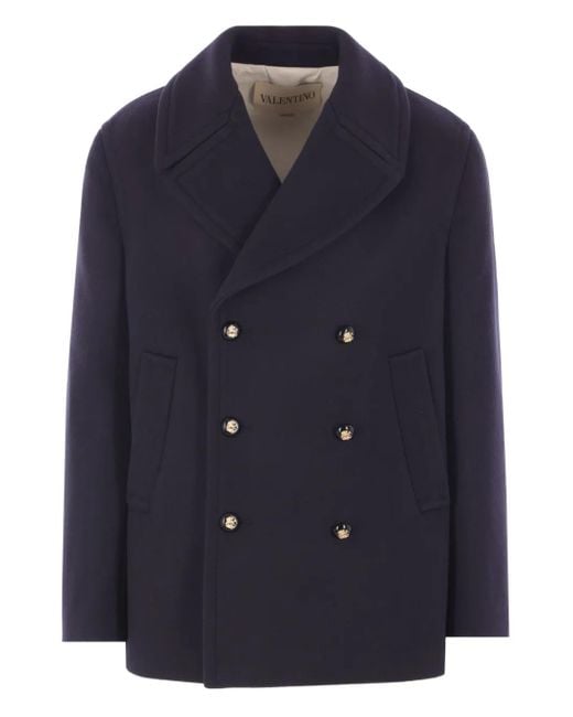 メンズ Valentino Garavani ピーコート Blue