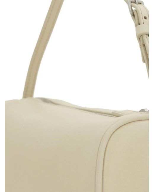 The Row Natural Buckle-Strap Leather Tote Bag