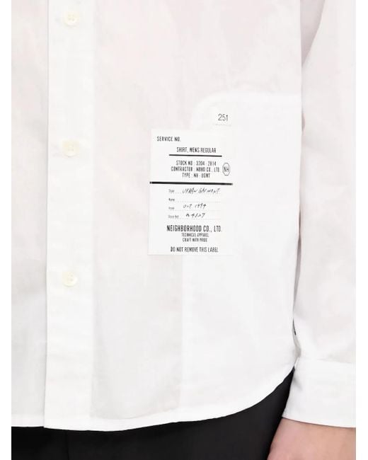 Neighborhood White Pocket-Detail Shirt for men