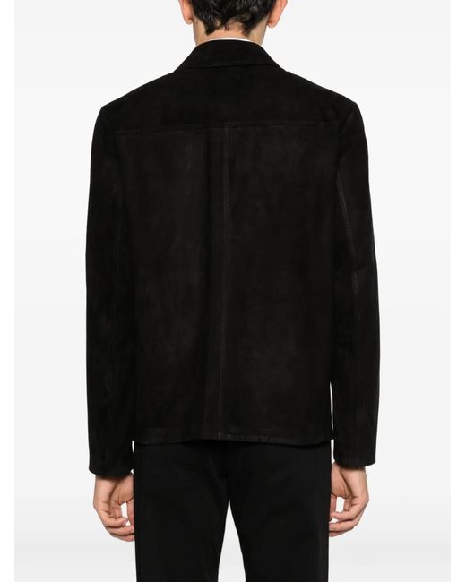 Salvatore Santoro Black Chemise En Daim for men