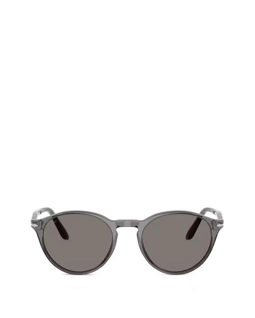 Persol Gray Round-Frame Sunglasses