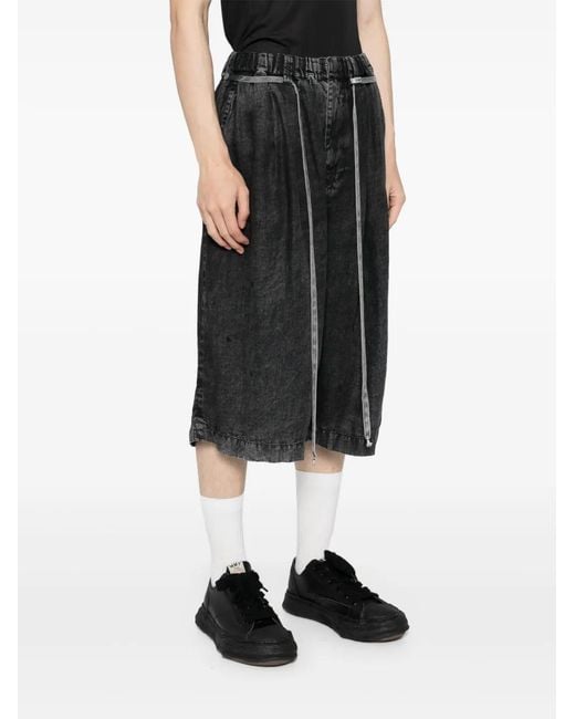 Maison Mihara Yasuhiro Black Drawstring Shorts for men