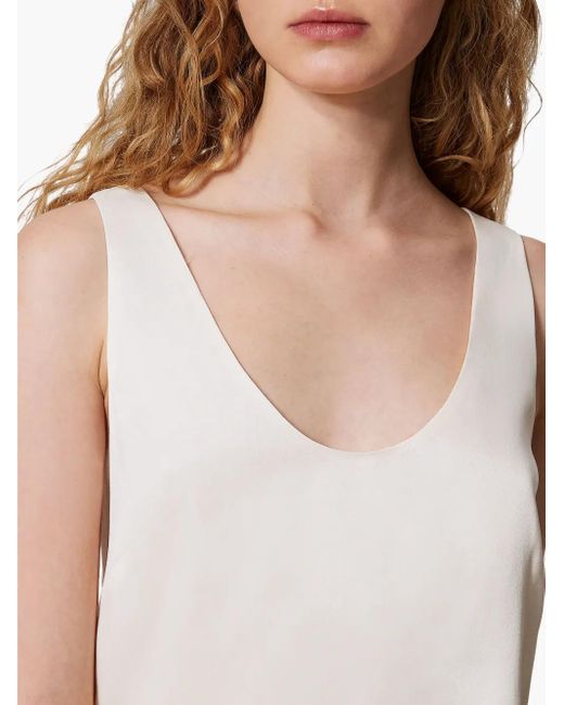 Twinset White Woven Top