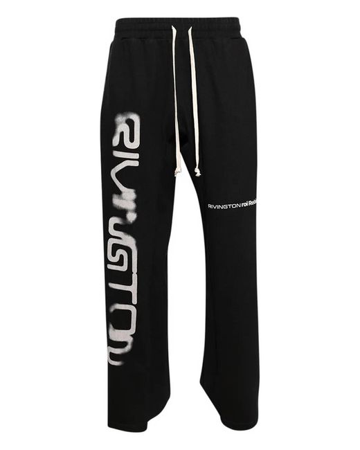 RRR123 Black Rivington Drawstring Trousers for men