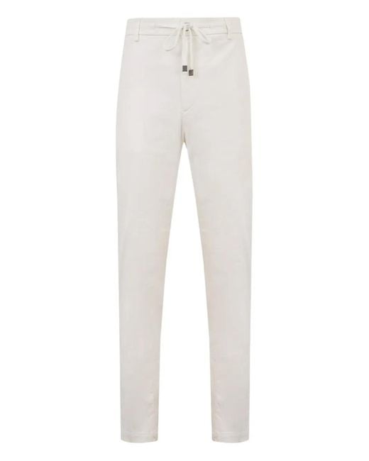 Peserico White Gabardine Trousers for men