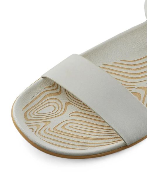 Vivobarefoot White Touch-Strap Leather Sandals