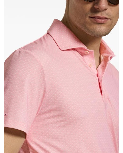 Ralph Lauren Pink Patterned Polo Shirt for men