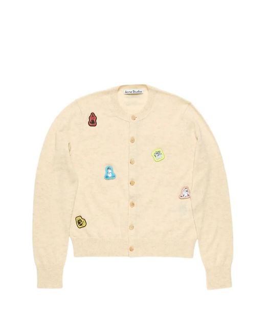 Acne Natural Appliqué Cardigan