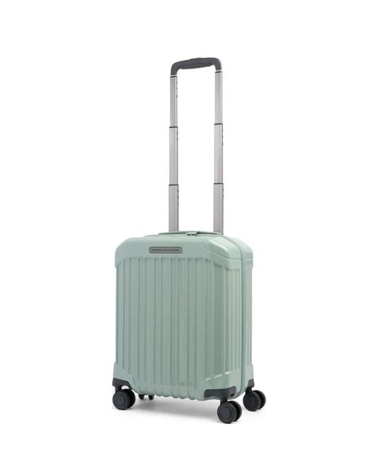 Piquadro Green Ribbed Underseater Cabin Suitcase