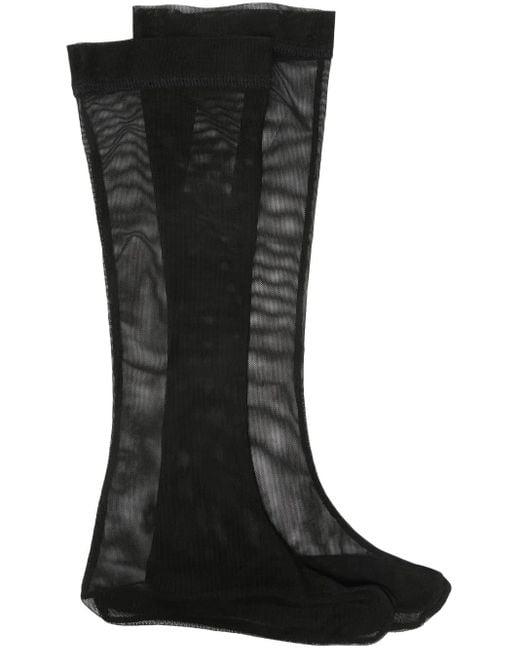 Ioana Ciolacu Black Split-Toe Mesh Socks