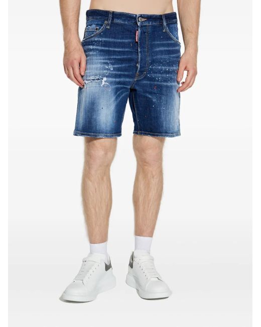 DSquared² Blue Cotton Shorts for men