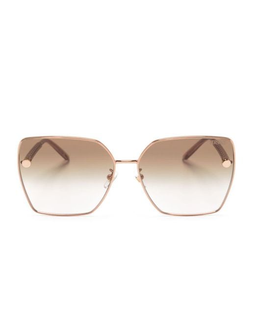 Versace Natural Oversize-frame Sunglasses