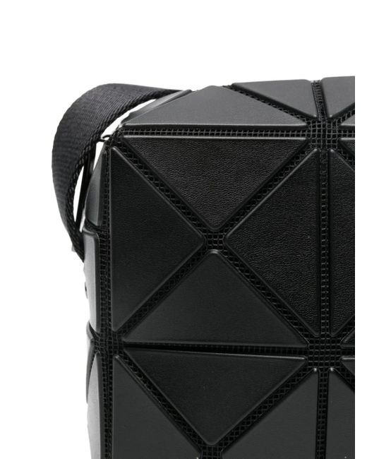 Issey Miyake Black Geometric-Pattern Shoulder Bag