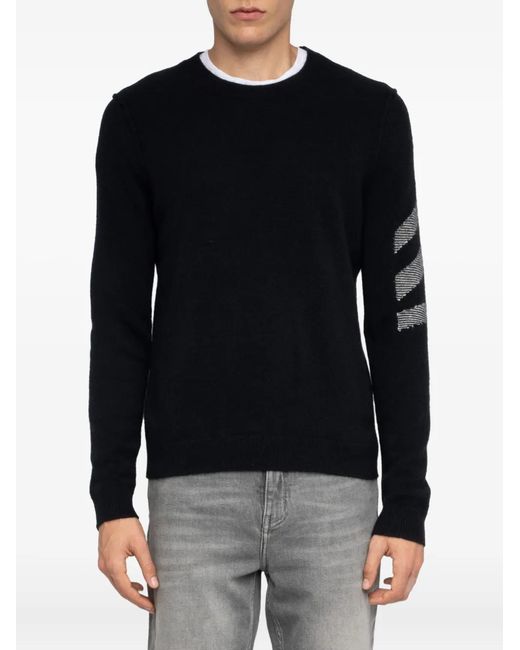 Zadig & Voltaire Black Kennedy Crew-Neck Sweater for men