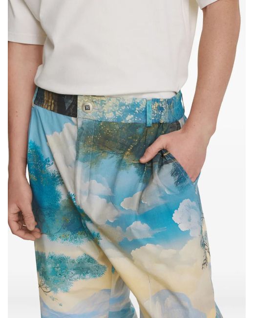 IRINA VOINEA Blue Temperance Trousers for men