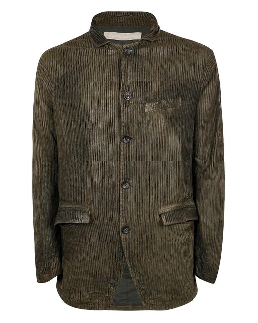 Giorgio Brato Green Single-Breasted Blazer for men
