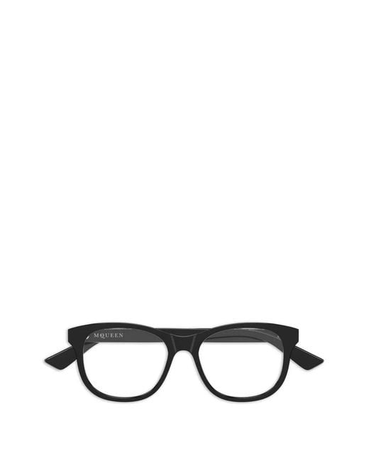 McQueen Black Round-Frame Glasses