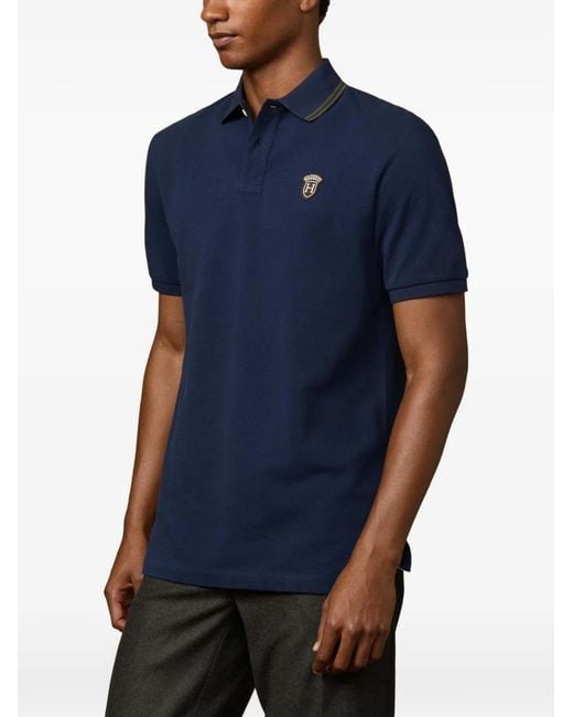 Hackett Poloshirt Met Patch in het Blue voor heren