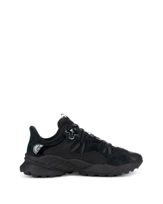Flower Mountain Black Low Top Sneakers