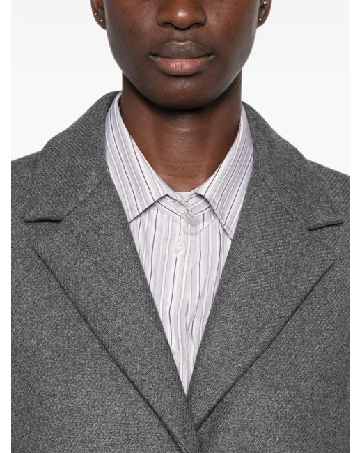Ottod'Ame Gray Simona Single-Breasted Coat