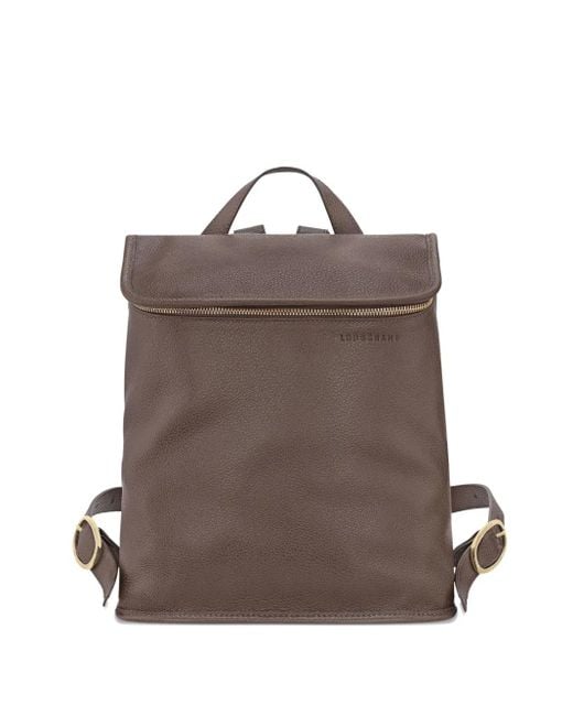 Longchamp ル フローネ M レザーバックパック Brown