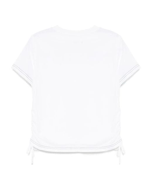 Izzue White Logo-Patch T-Shirt