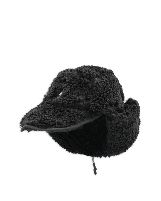 Kangol Black Fleece Ear-Flap Hat