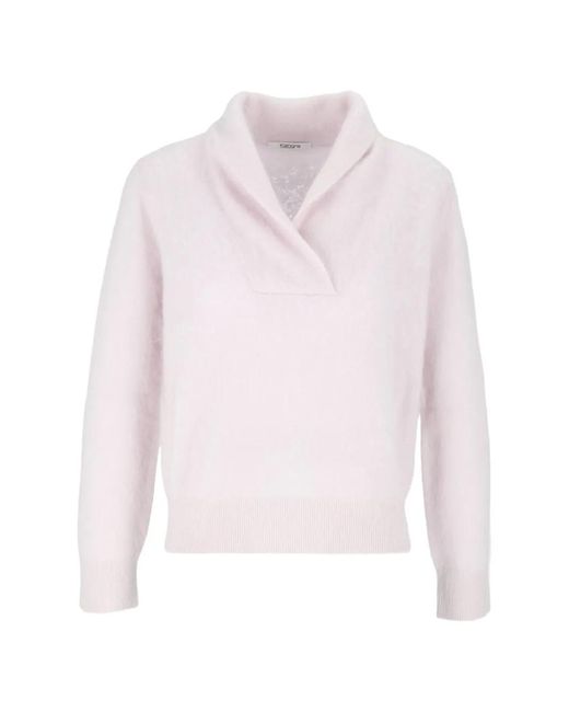 Kangra Pink Brushed Shawl-Collar Sweater