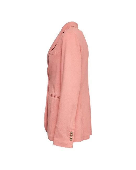 Circolo 1901 Pink Button Single-Breasted Blazer