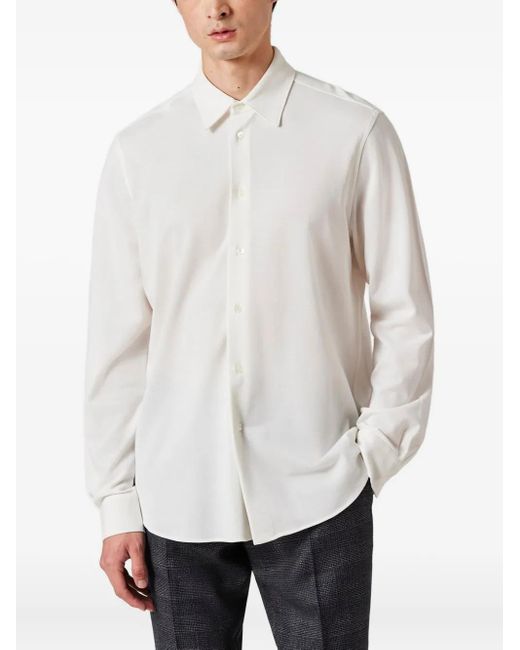 Paul Smith White Long-Sleeve Button-Down Shirt for men