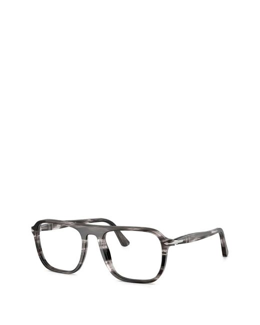Persol Black Jacques Stripe-Pattern Glasses