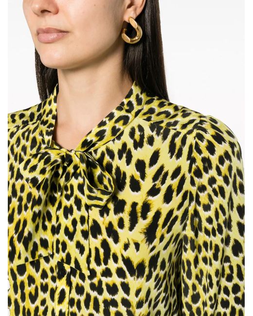 Zadig & Voltaire Green Taos Leopard-Print Silk Shirt