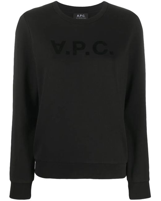 A.P.C. Black Logo Print Sweatshirt