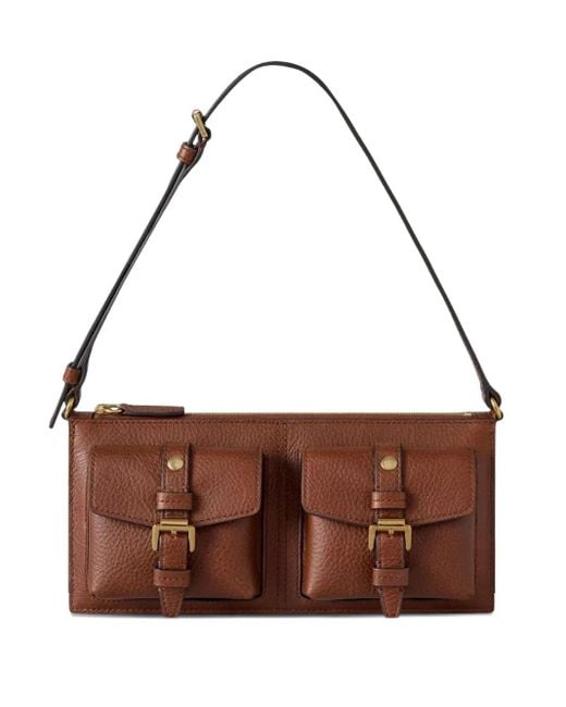 Mulberry Brown Mini Roxanne Shoulder Bag Oak