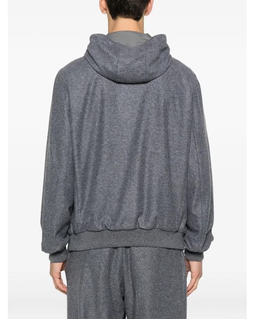 Fedeli Gray Start Zip-Up Hoodie for men