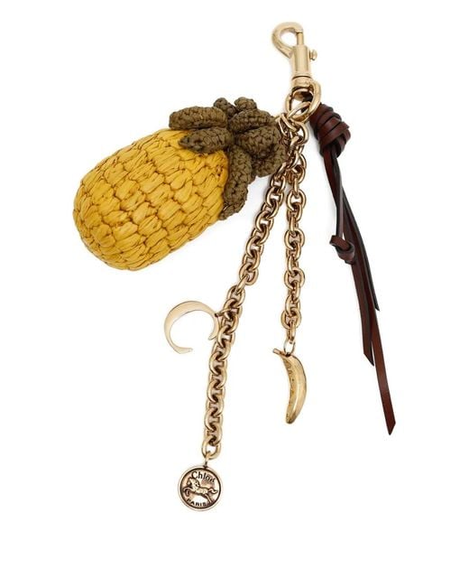 Chloé Metallic Pineapple Bag Charm