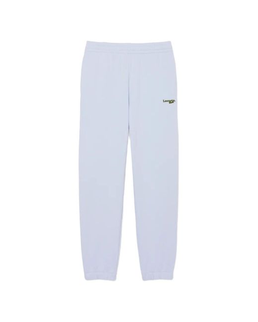 Lacoste White Logo-Embroidered Track Pants