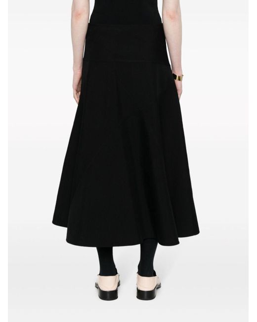 Jil Sander Black Twill Cotton-blend Skirt