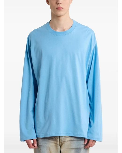 Stockholm Surfboard Club Blue Long-Sleeve Graphic T-Shirt for men