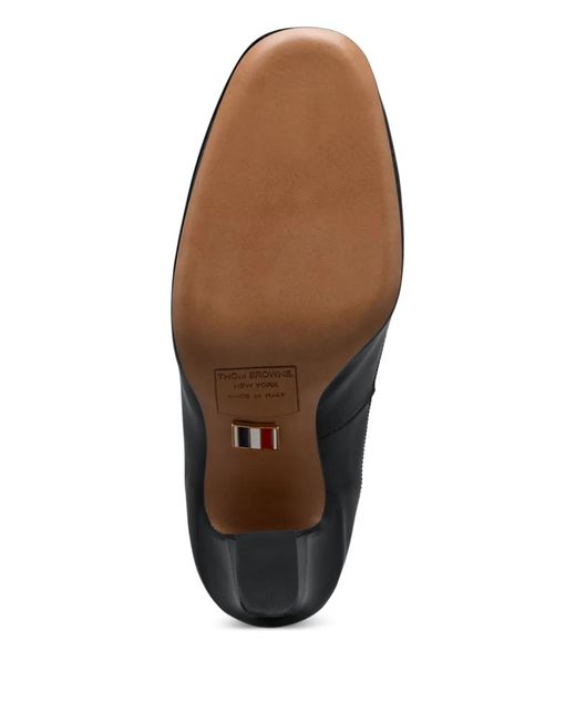 Thom Browne Black 90Mm Pom-Pom Opera Calf-Suede Pumps