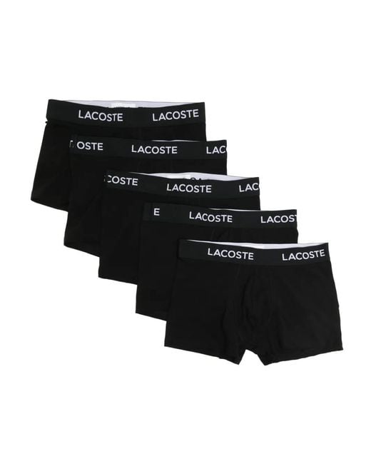 Lacoste Black Stretch-Cotton Boxers (Set Of Three) for men