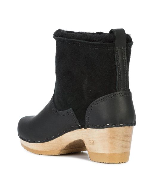 shearling clog boots