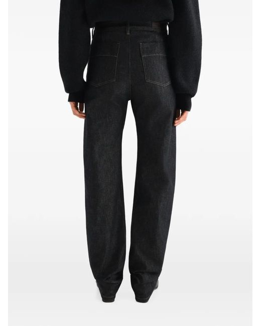 Lemaire Black Five Pockets Twisted Pants