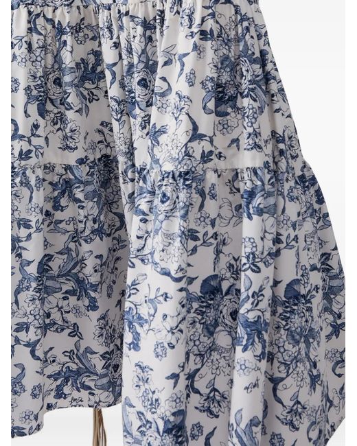 Liu Jo White Long Printed Maxi Skirt