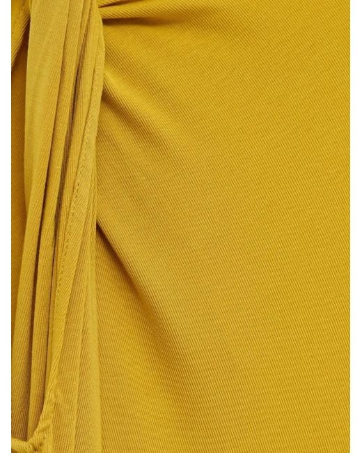 Atlein Yellow Knotted Top