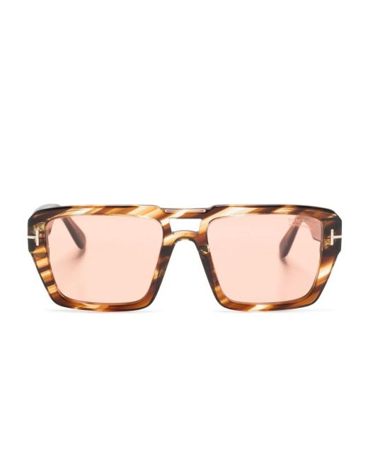 Tom Ford Pink Redford Pilot-frame Sunglasses for men